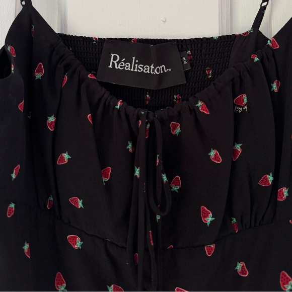 Realisation Par Ines Strawberry Print Mini Dress Size XS - Picture 4 of 5